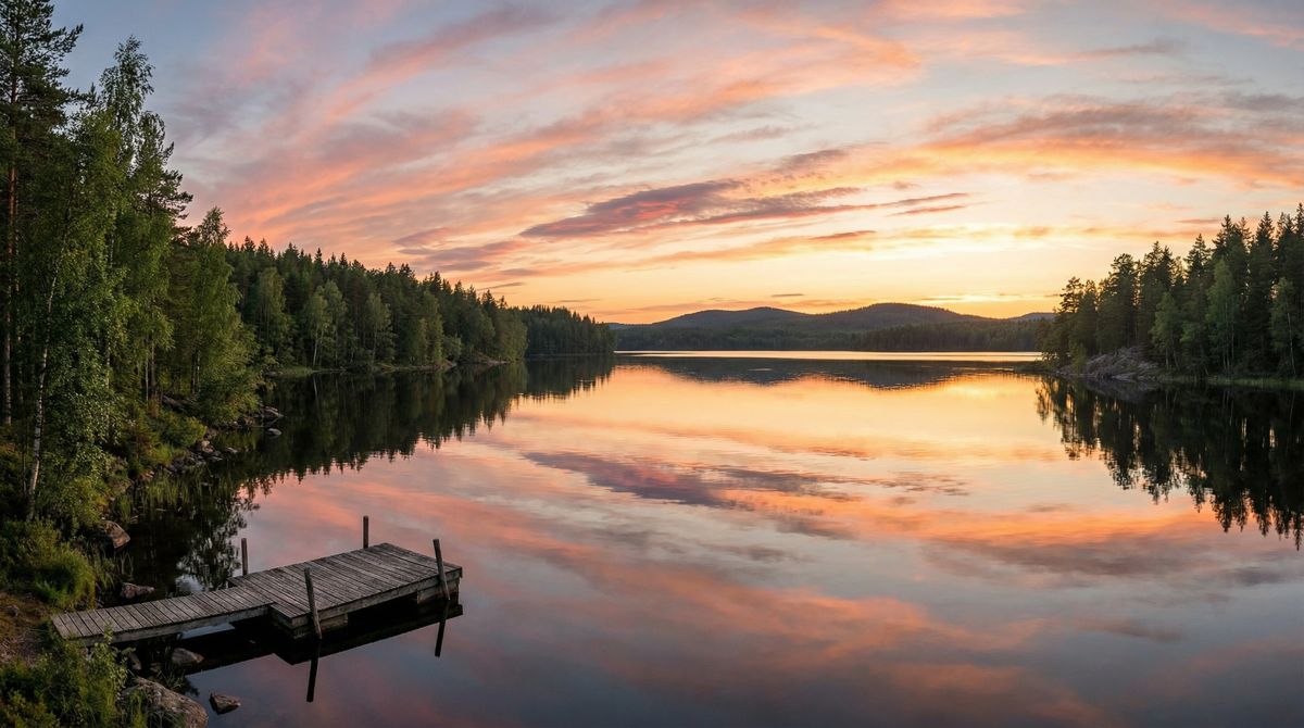 Finnish lakeland sunset